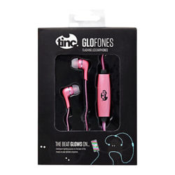 Tinc Glofones Neon LED Earphones , Pink Pink